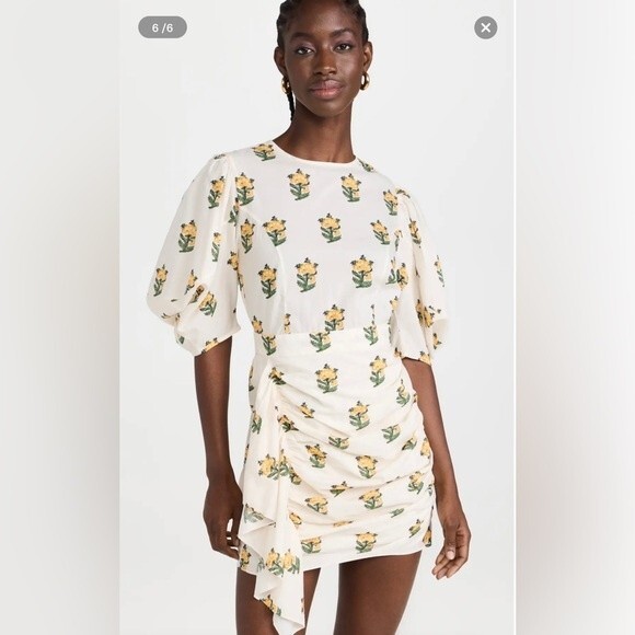 Rhode Pia Dress Marigold Flower Golden Size 10 NWT - Picture 8 of 8